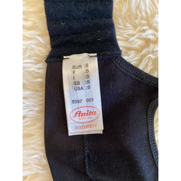 Anita Seamless Stretch Nursing Maternity Bra Size Small Black Dot 5097 - Picture 4 of 4